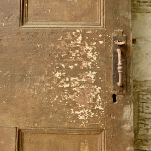 1831 Stone House Exterior 6 Panel Door RH003 Salvage-Garden