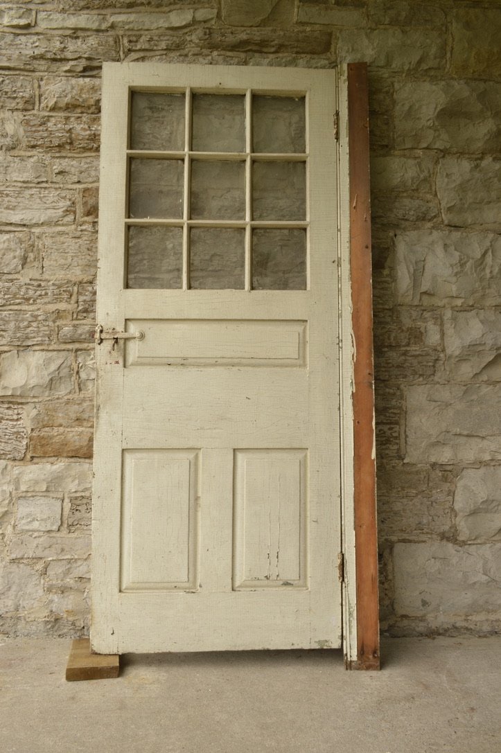 1831 Stone House Storm Door Salvage-Garden