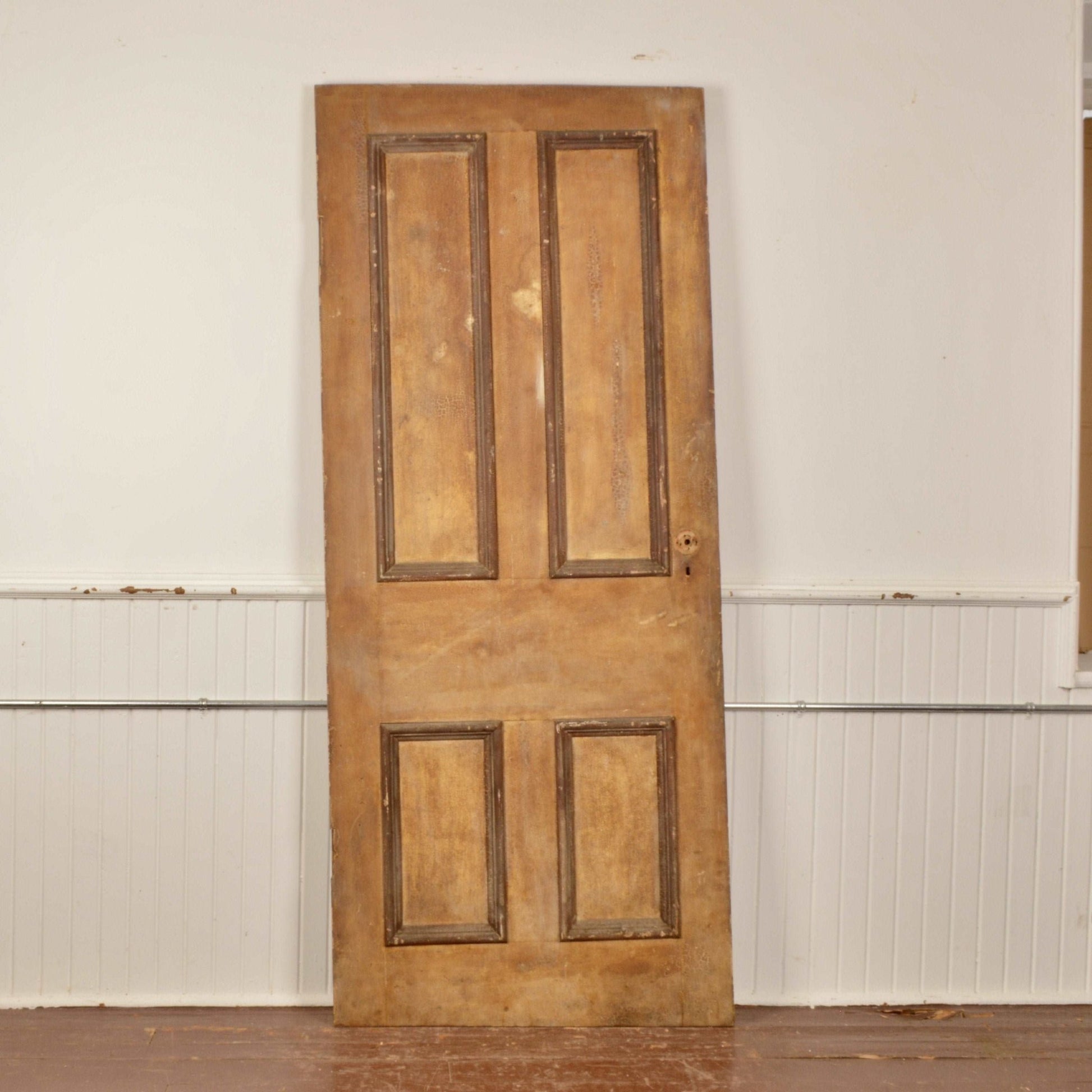 1850s 4 Panel DoorWith Original Paint - Salvage-Garden
