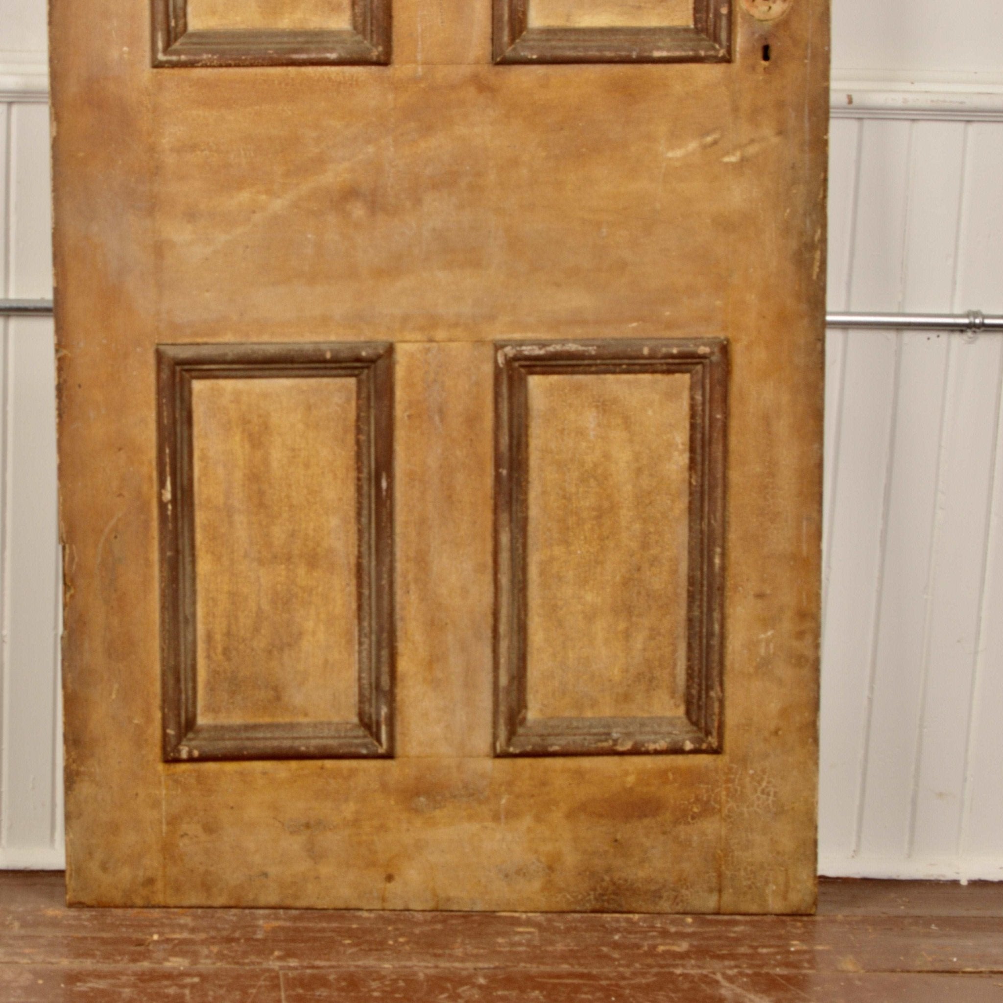 1850s 4 Panel DoorWith Original Paint - Salvage-Garden