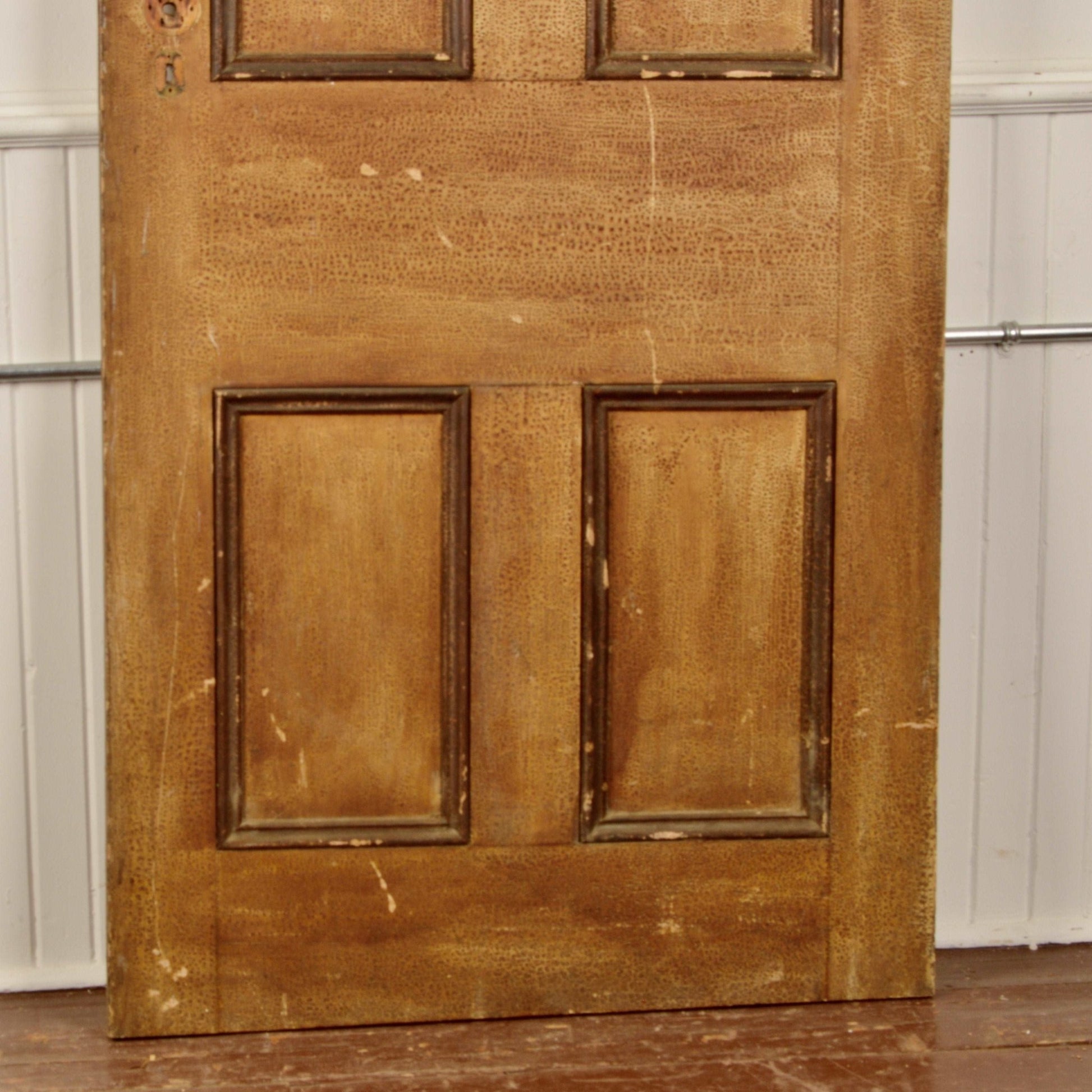 1850s 4 Panel DoorWith Original Paint - Salvage-Garden