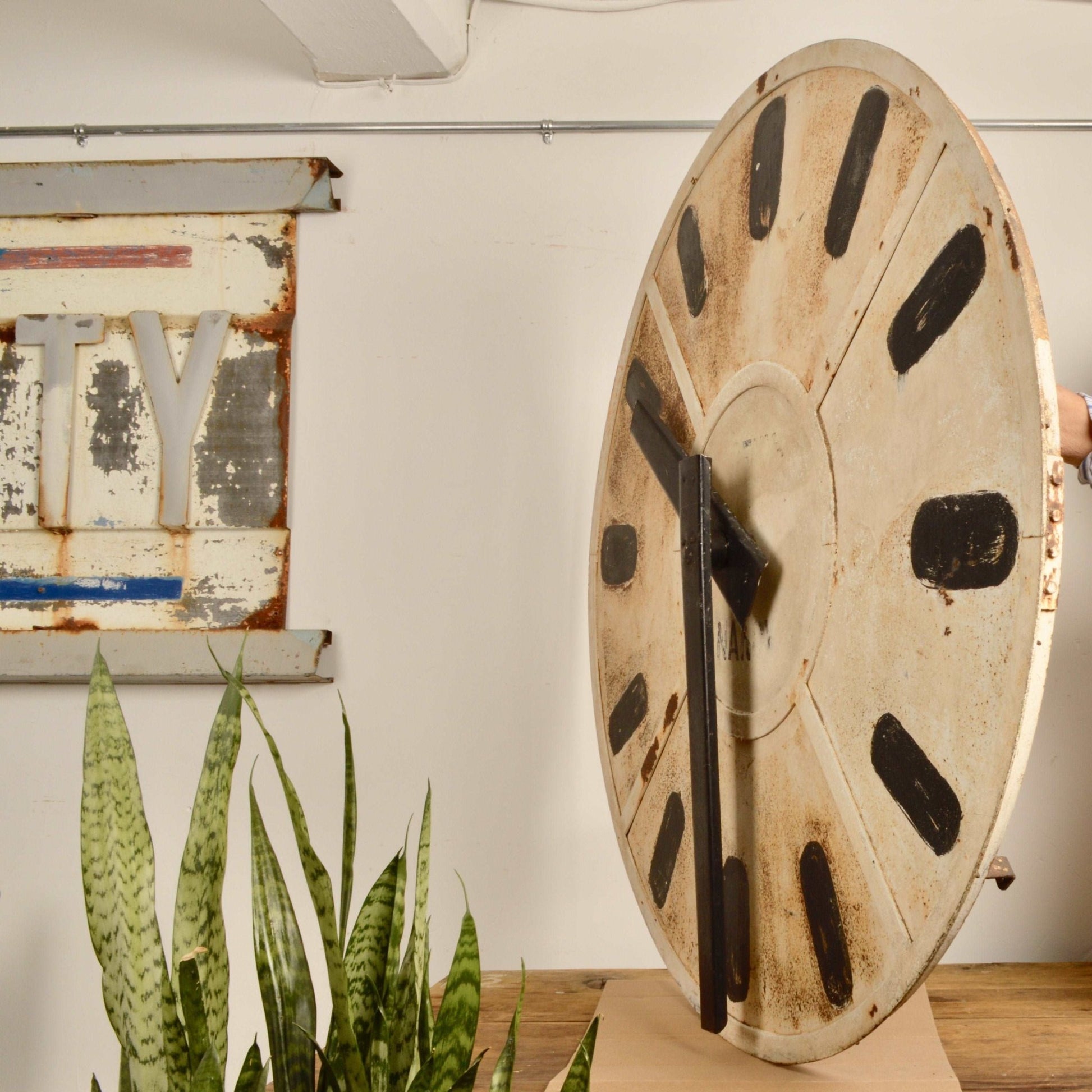 1900s French Large Clock Tower Face - Salvage-Garden