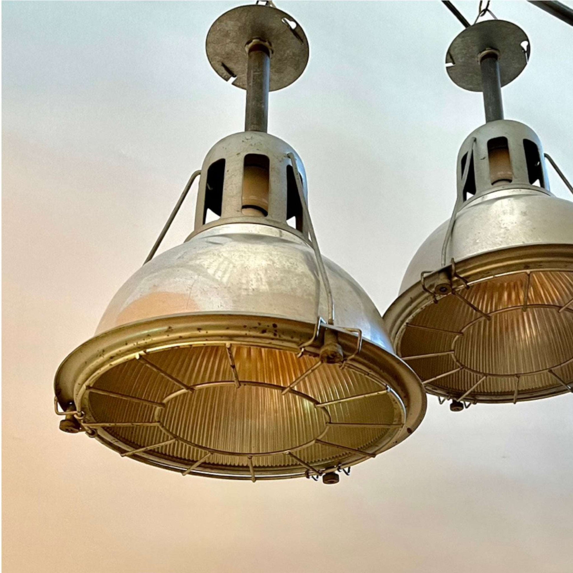 1940s Industrial Holophane Lights - Salvage-Garden