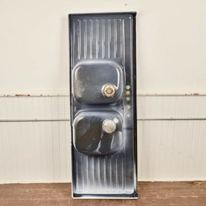 1950s Enamelled Double Draining Board Sink - Salvage-Garden