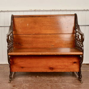 19th Century Church Pews With Cast Iron Ends From Simcoe County - Salvage-Garden