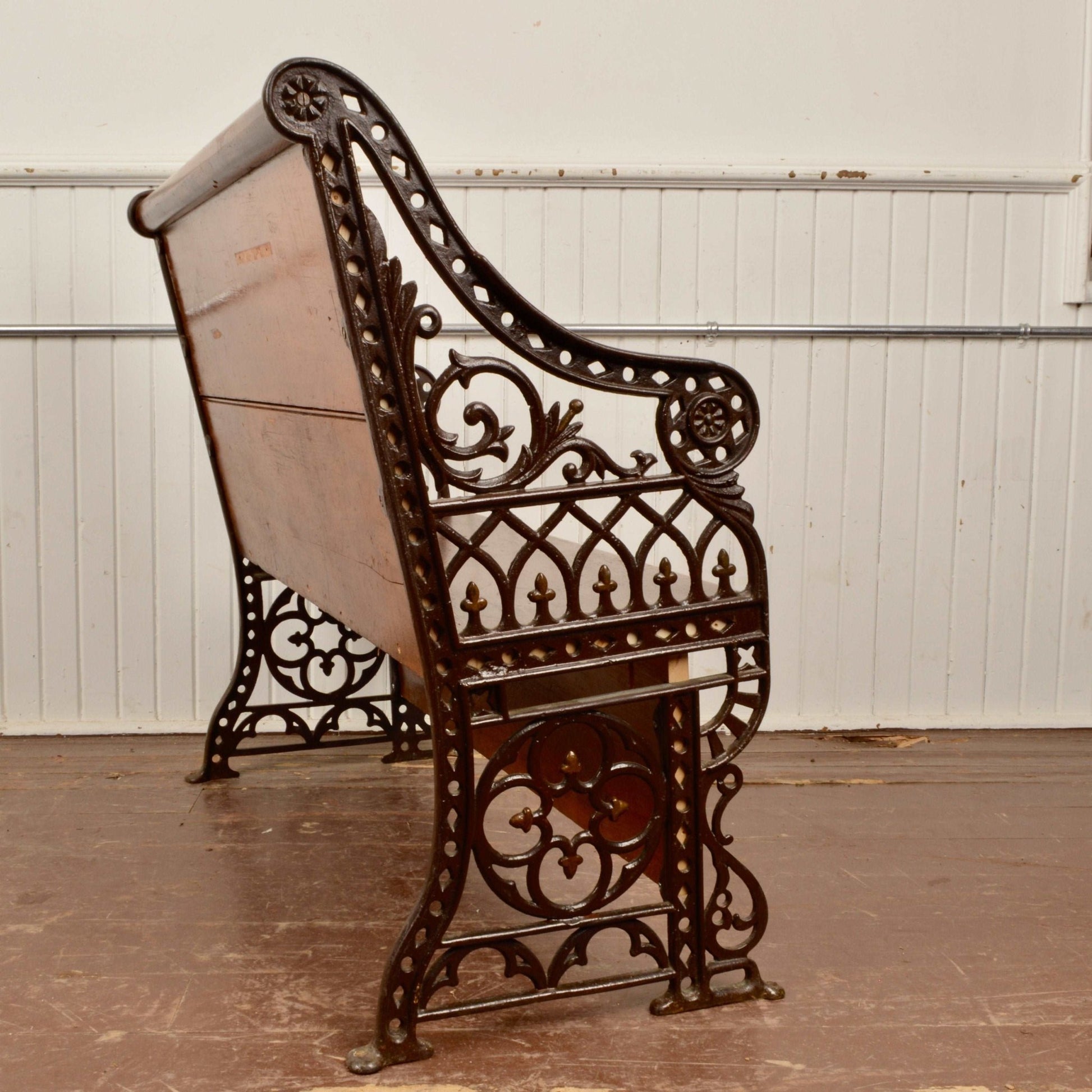 19th Century Church Pews With Cast Iron Ends From Simcoe County - Salvage-Garden