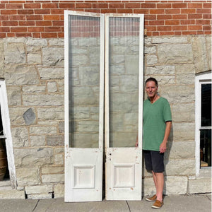 19th Century Doors with 20th Century Privacy Glass - Salvage-Garden
