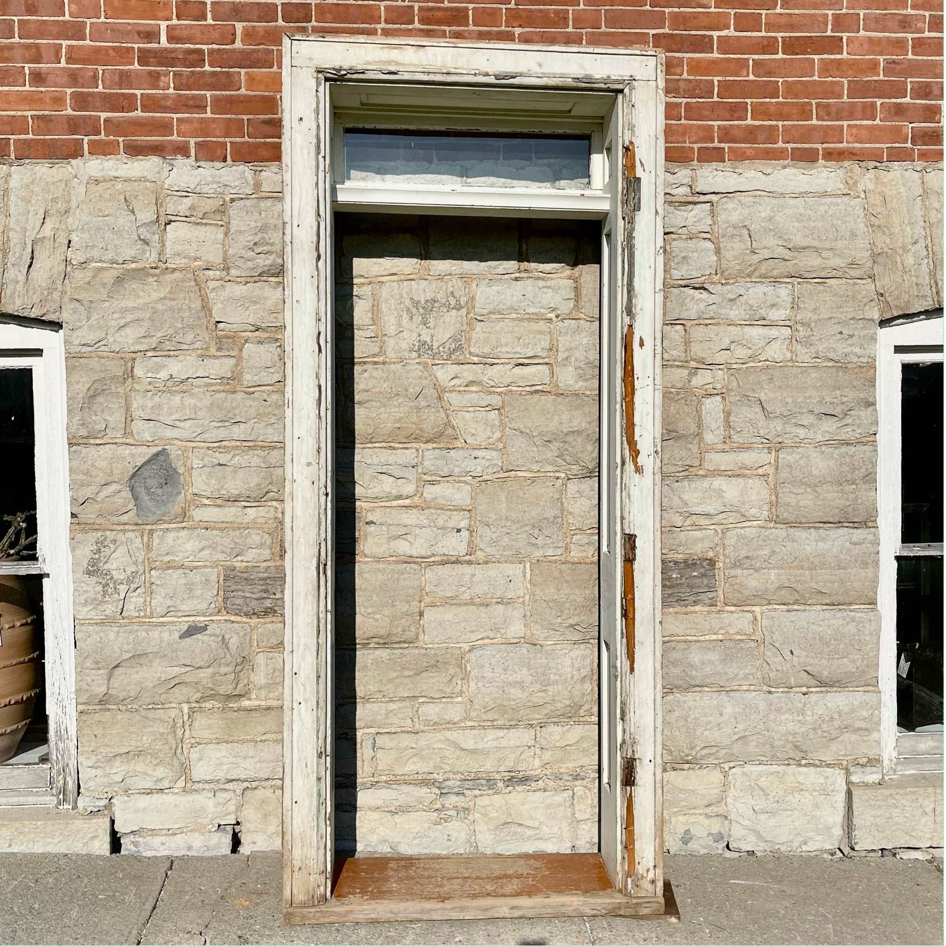 19th Century Doorway With Transom - Salvage-Garden