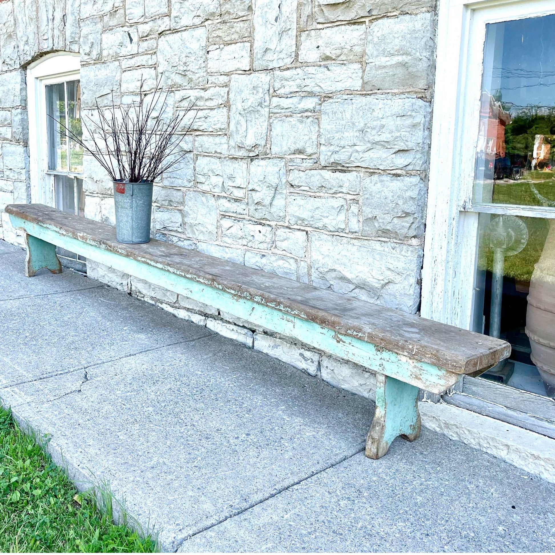 19th Century Meeting House Bench - Salvage-Garden