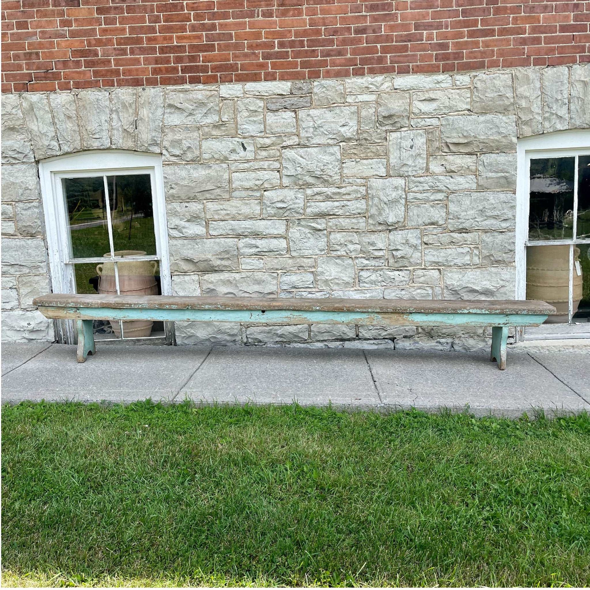 19th Century Meeting House Bench - Salvage-Garden