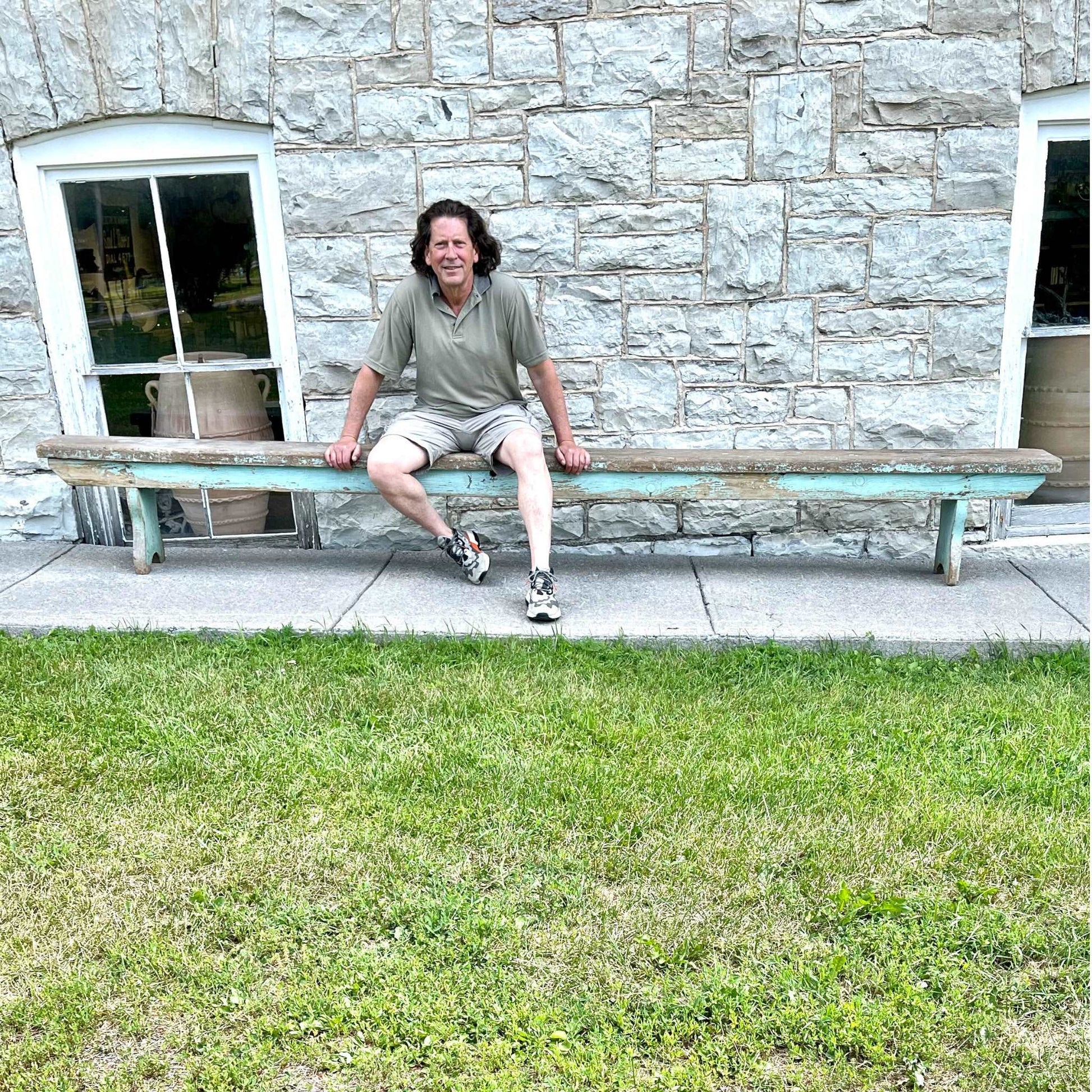 19th Century Meeting House Bench - Salvage-Garden