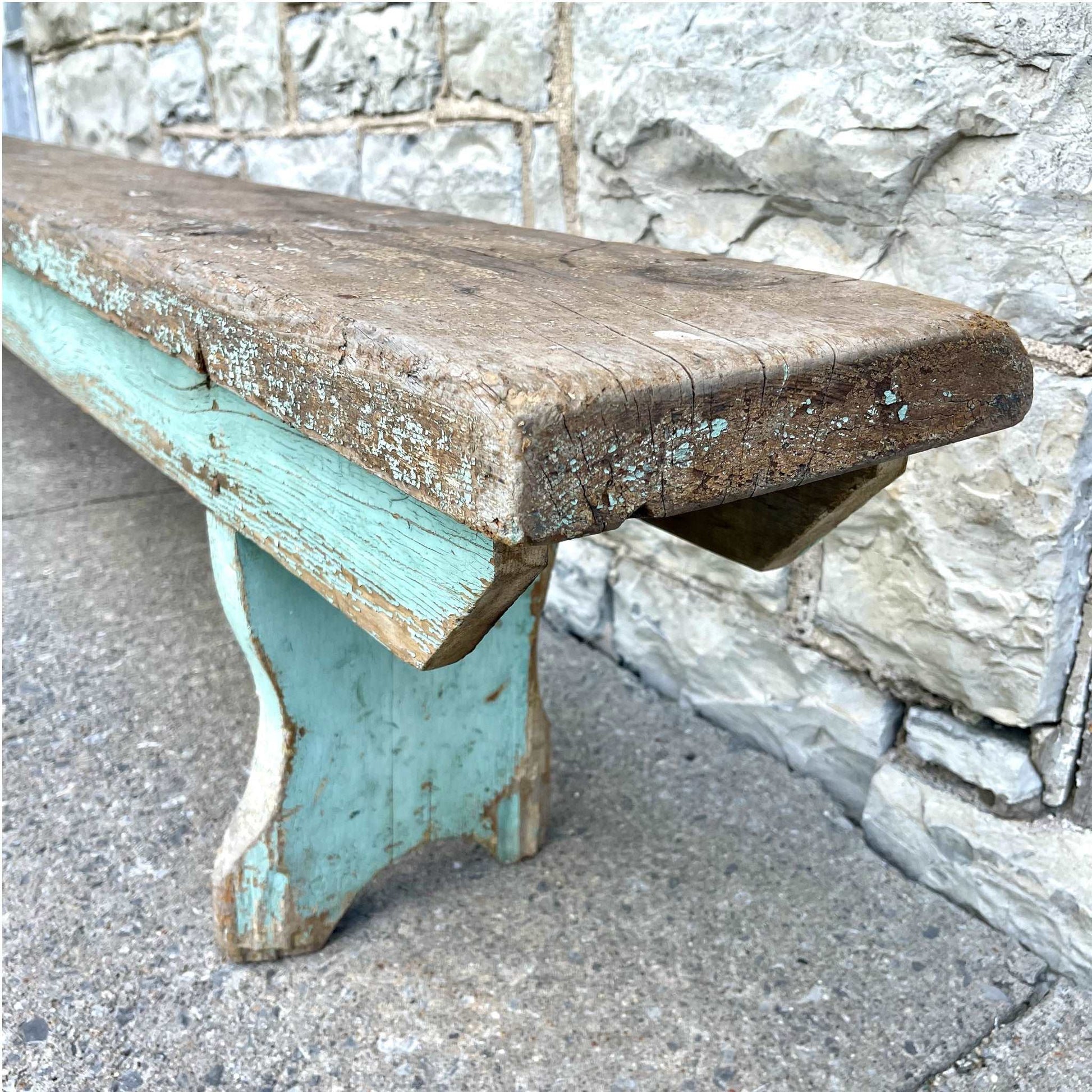 19th Century Meeting House Bench - Salvage-Garden