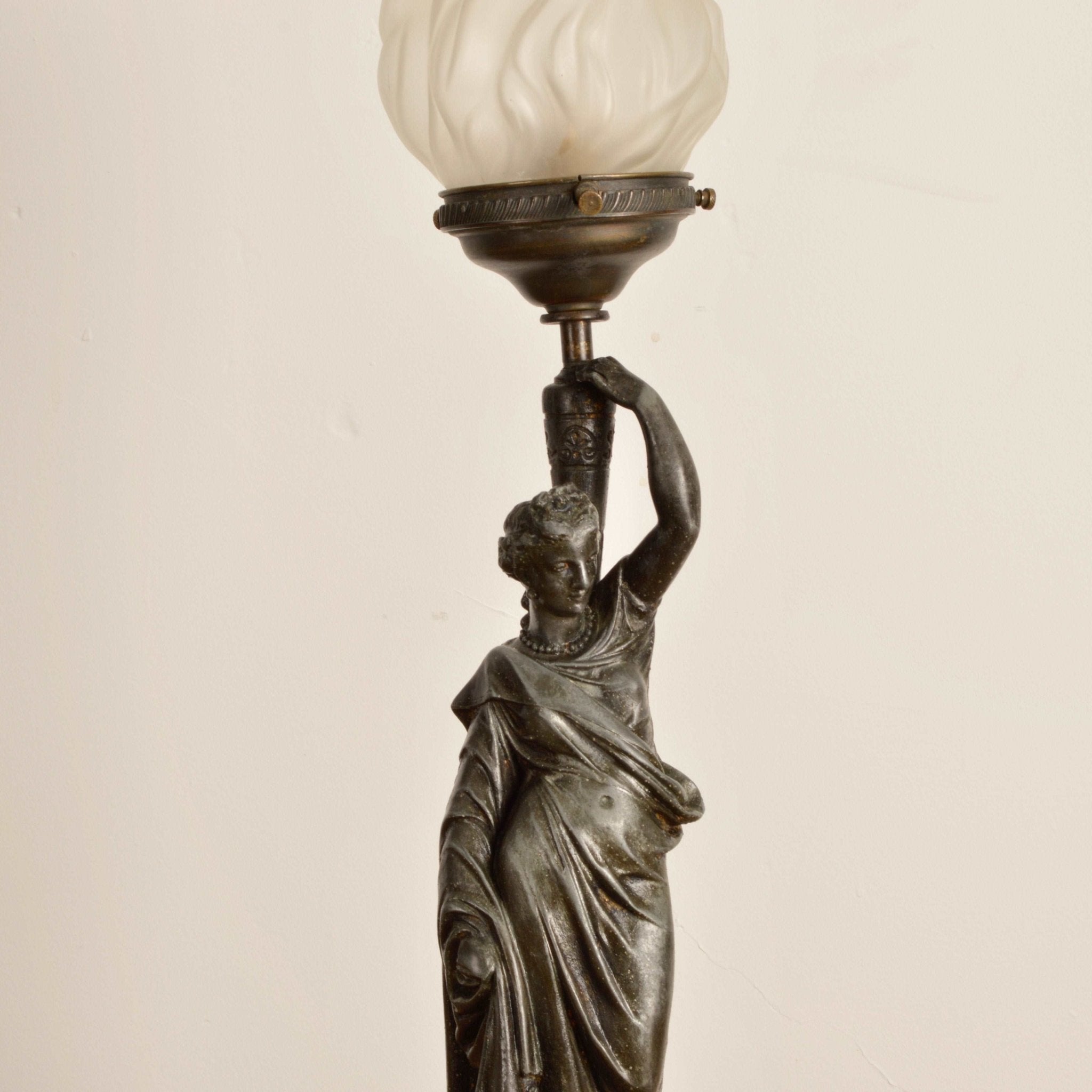 19th Century Newel Lamp - Salvage-Garden