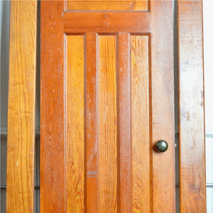 5 Panel Douglas Fir Closet Doors c. 1903 - Salvage-Garden