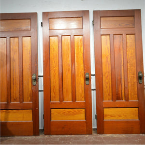 5 Panel Douglas Fir Doors c. 1903 - Salvage-Garden