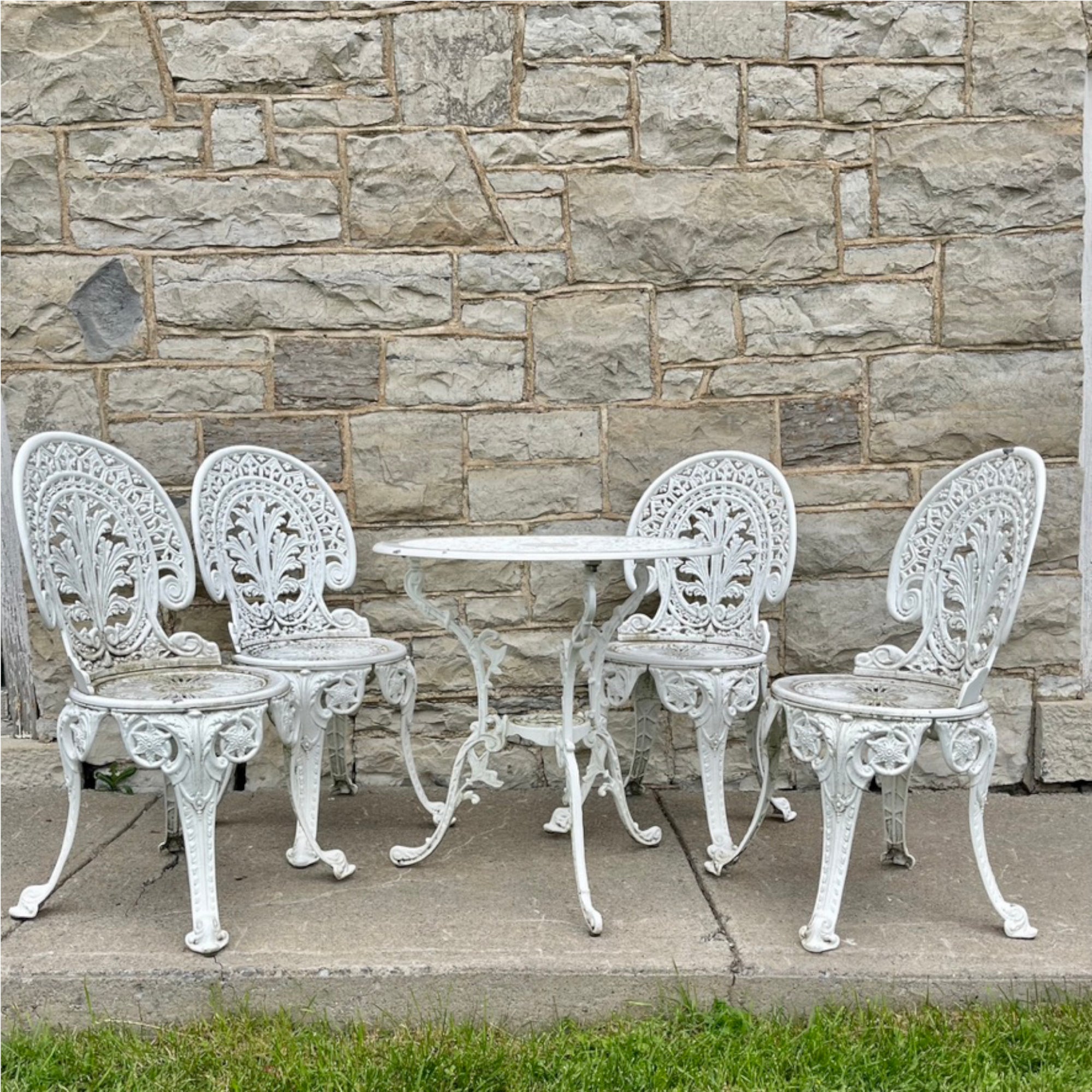 Vintage Garden Table and Chairs Salvage-Garden