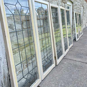 9 Antique Leaded Glass Windows - Salvage-Garden