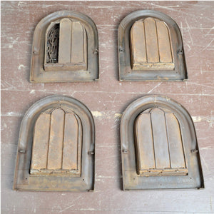 Aesthetic Movement Heat Registers With Wall Brackets - Salvage-Garden