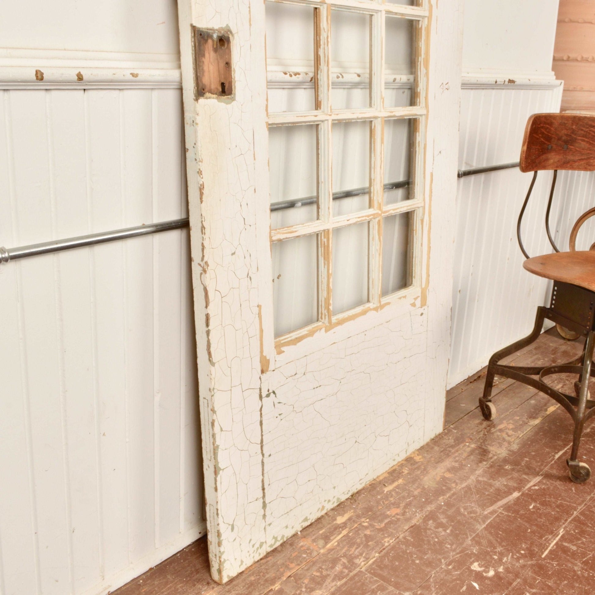 Antique 21 Lite French Door - Salvage-Garden