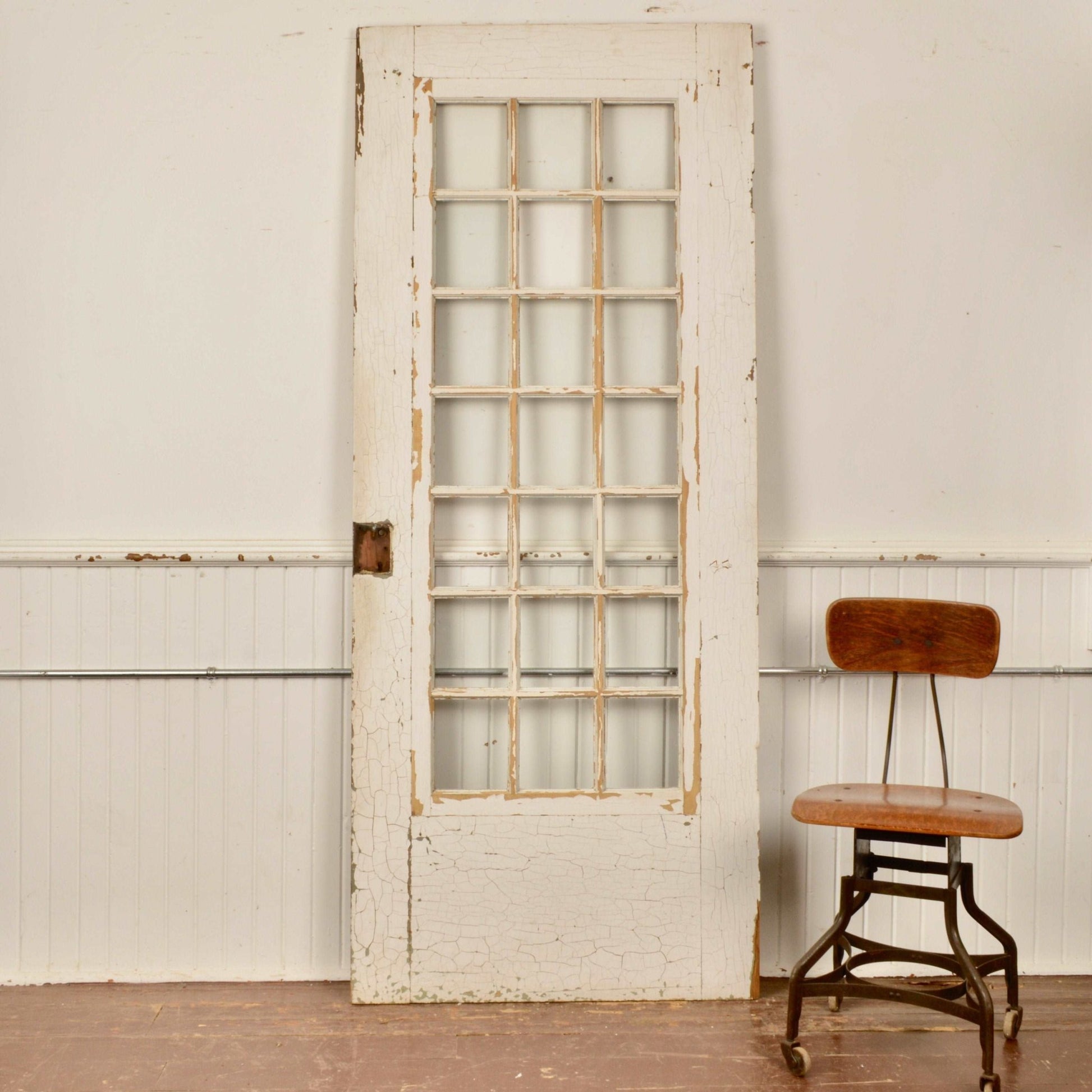 Antique 21 Lite French Door - Salvage-Garden