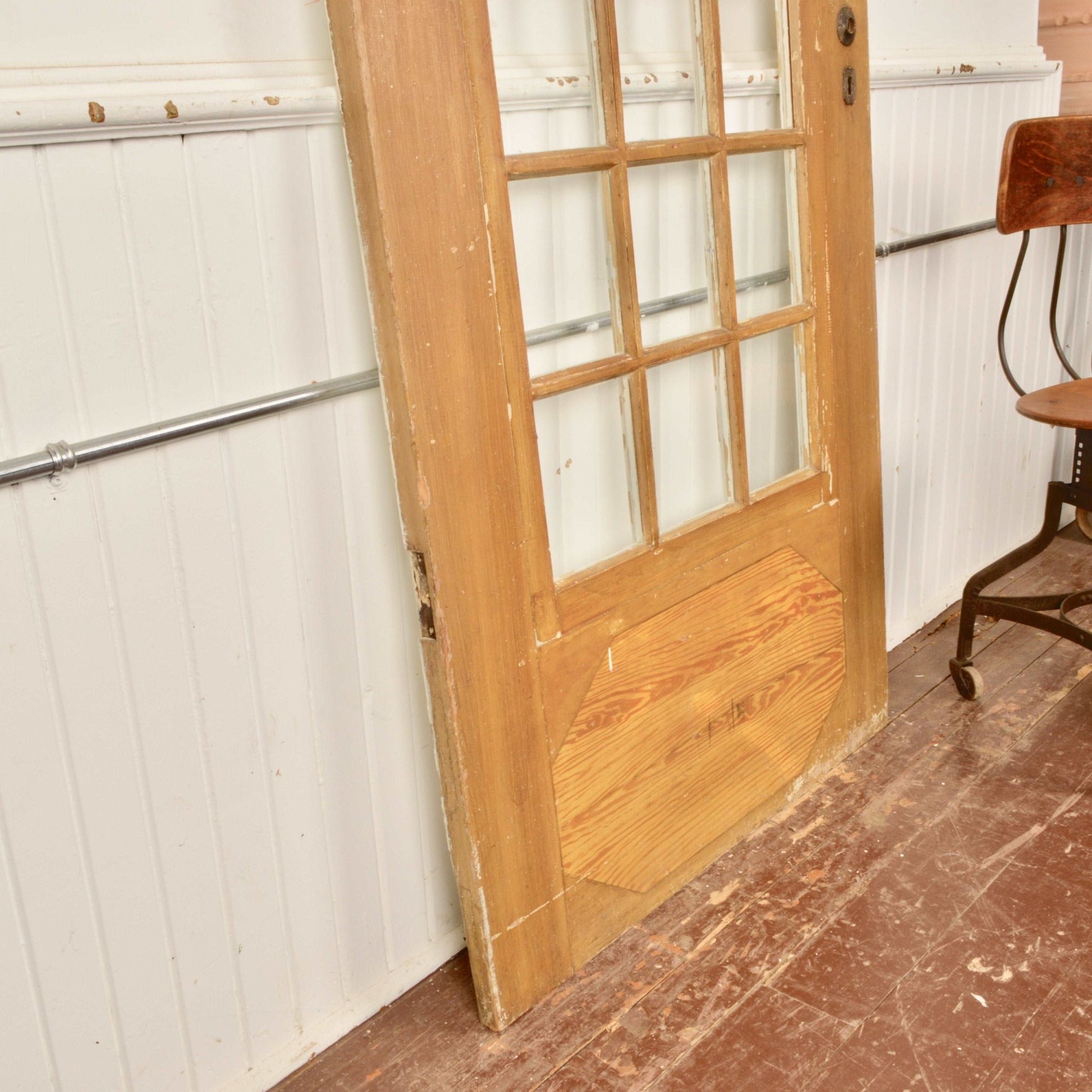 Antique 21 Lite French Door - Salvage-Garden