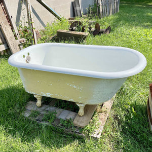 Antique 4.5' Cast Iron Clawfoot Tub Salvage-Garden