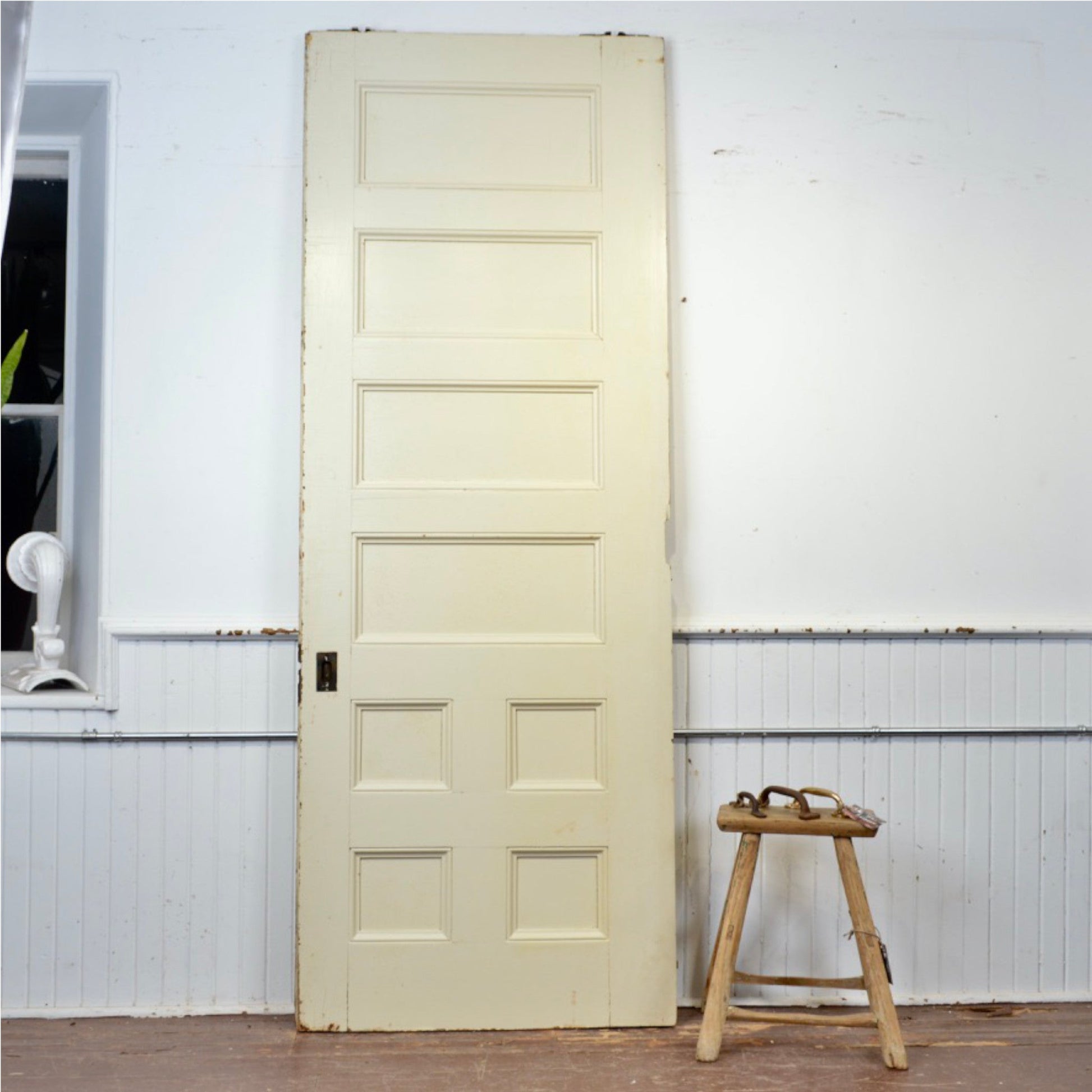 Antique 8 Panel Pocket Door - Salvage-Garden
