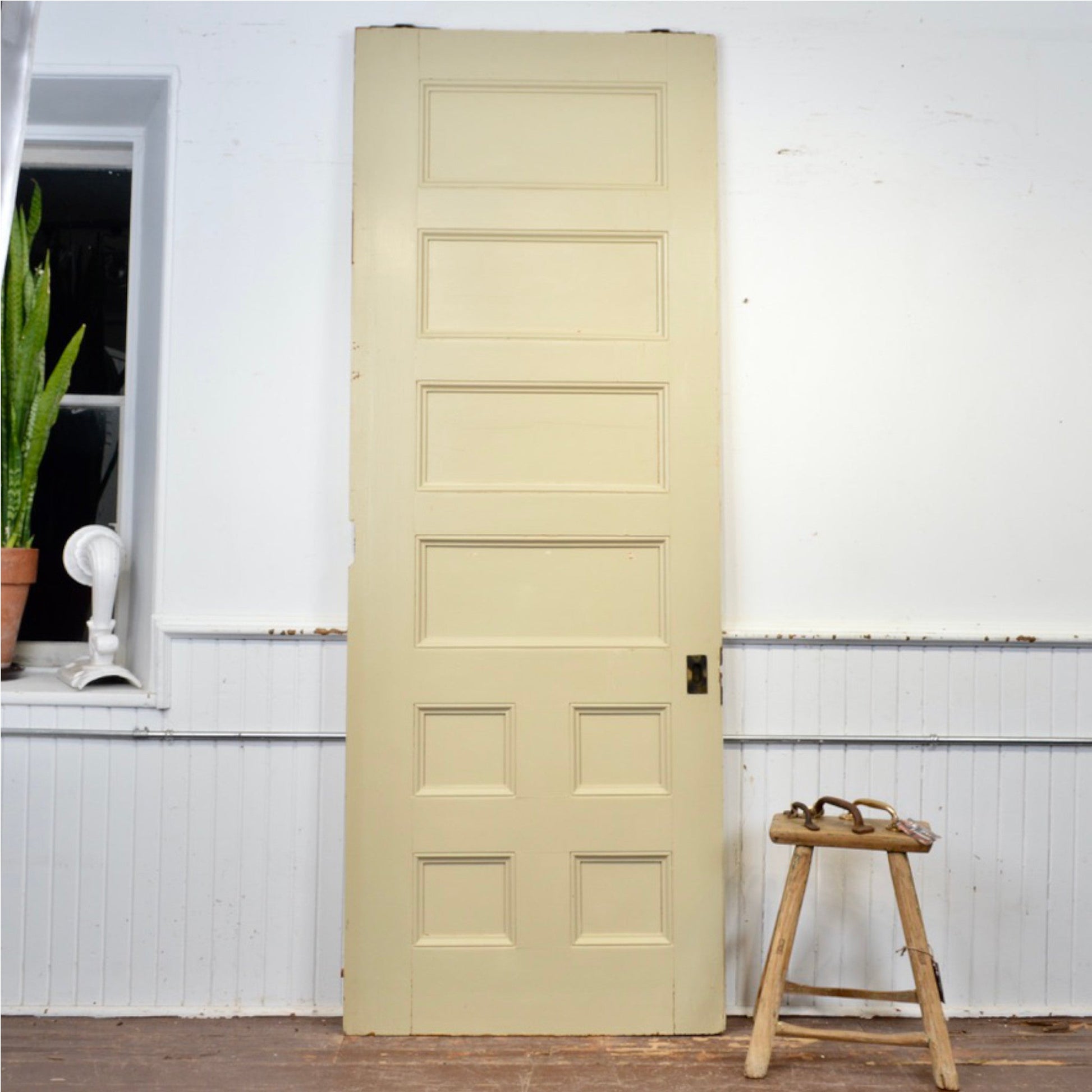 Antique 8 Panel Pocket Door - Salvage-Garden