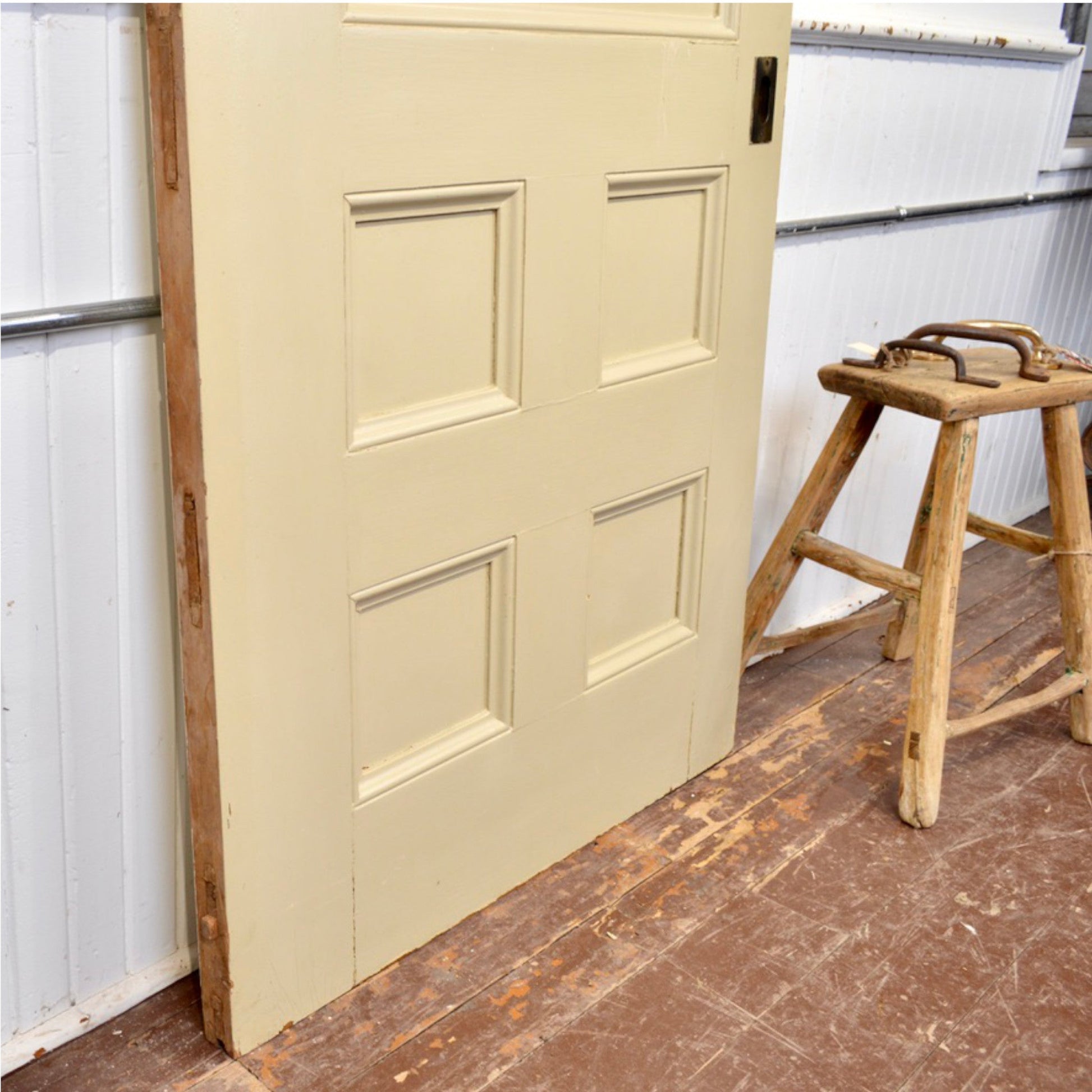 Antique 8 Panel Pocket Door - Salvage-Garden
