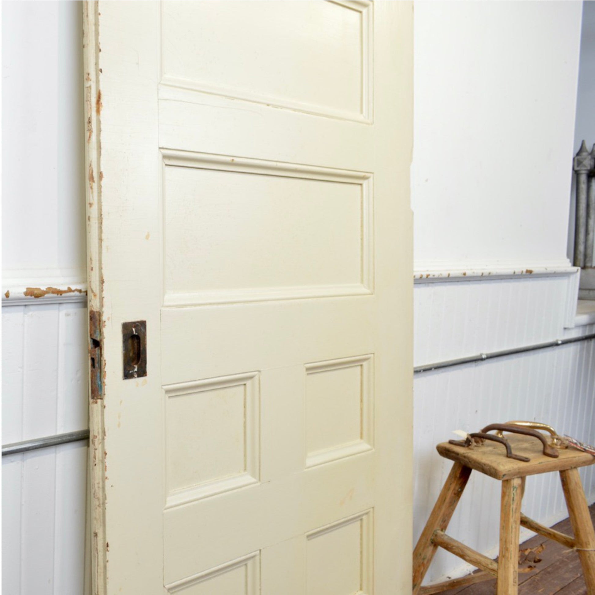Antique 8 Panel Pocket Door - Salvage-Garden