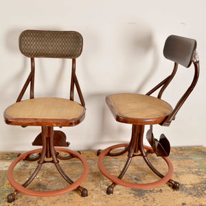 Antique Adjustable Switchboard Operator's Chairs Salvage-Garden