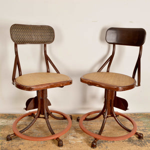 Antique Adjustable Switchboard Operator's Chairs Salvage-Garden