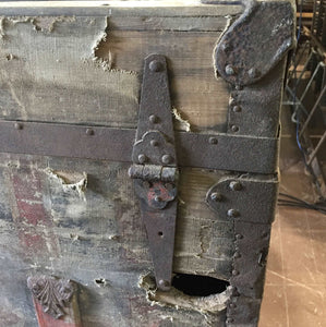 Antique Bicycle Trunk Built by Jas. A. Quirk Salvage-Garden