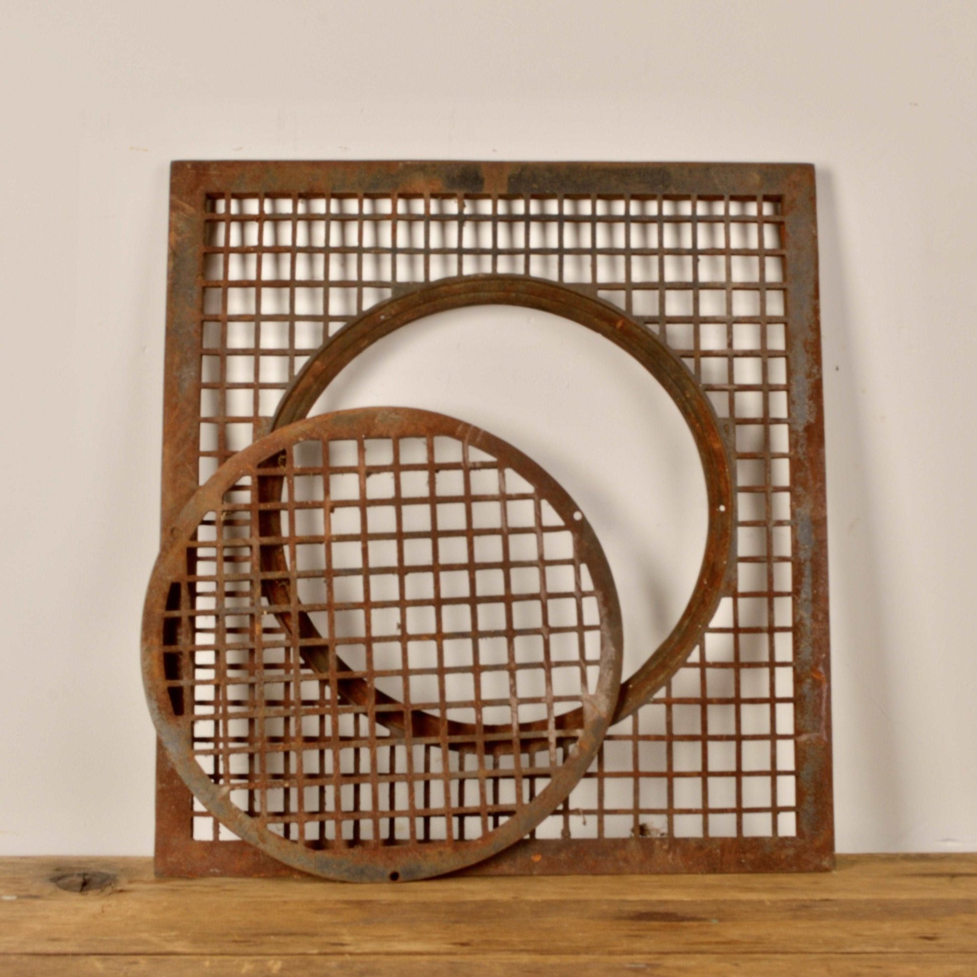 Antique Cast Iron Floor Grate - Salvage-Garden