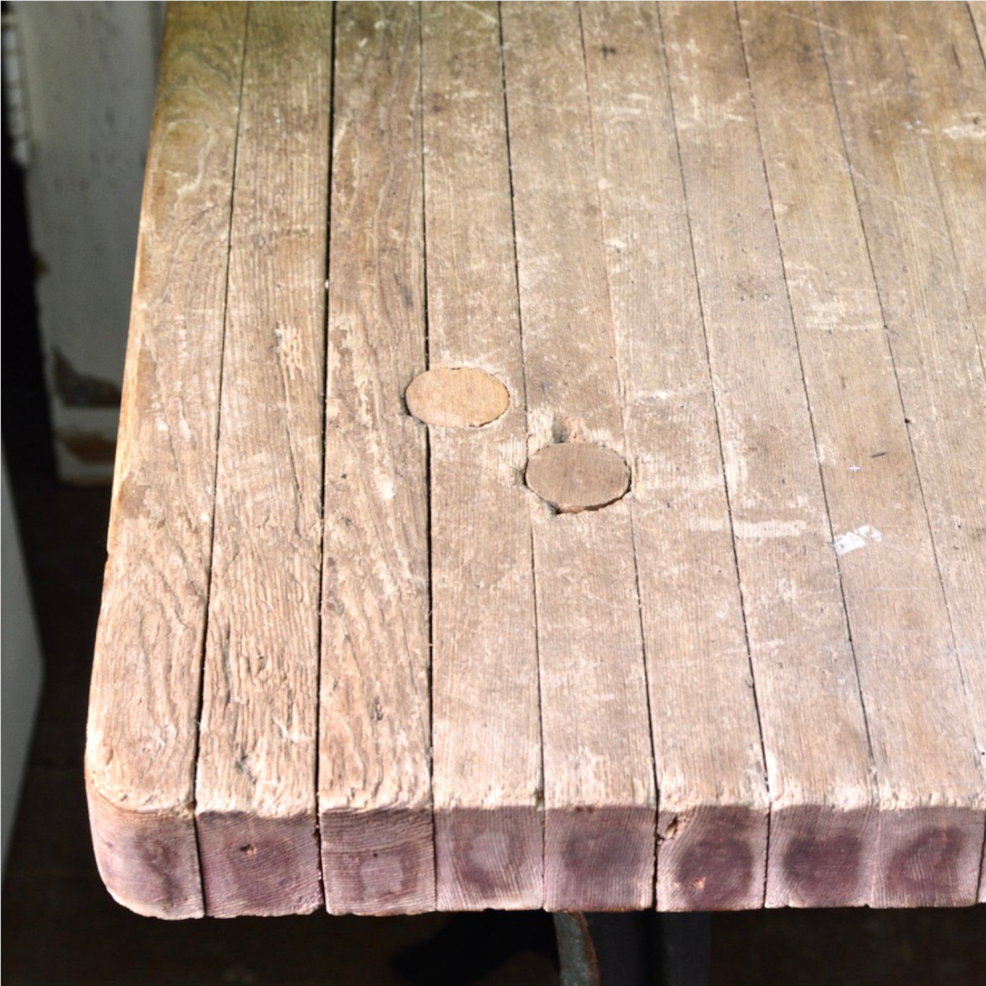 Antique Cast Iron Industrial Table - Salvage-Garden