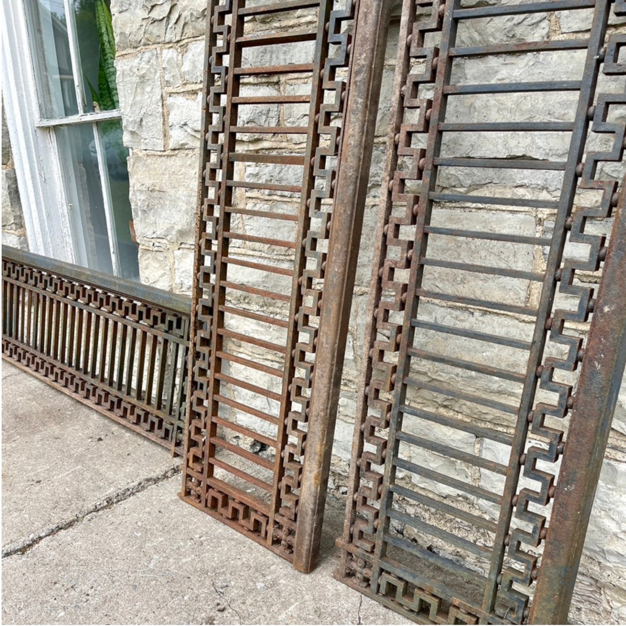 Cast Iron Railing Rustic Antique Cast Iron Railing - Salvage-Garden