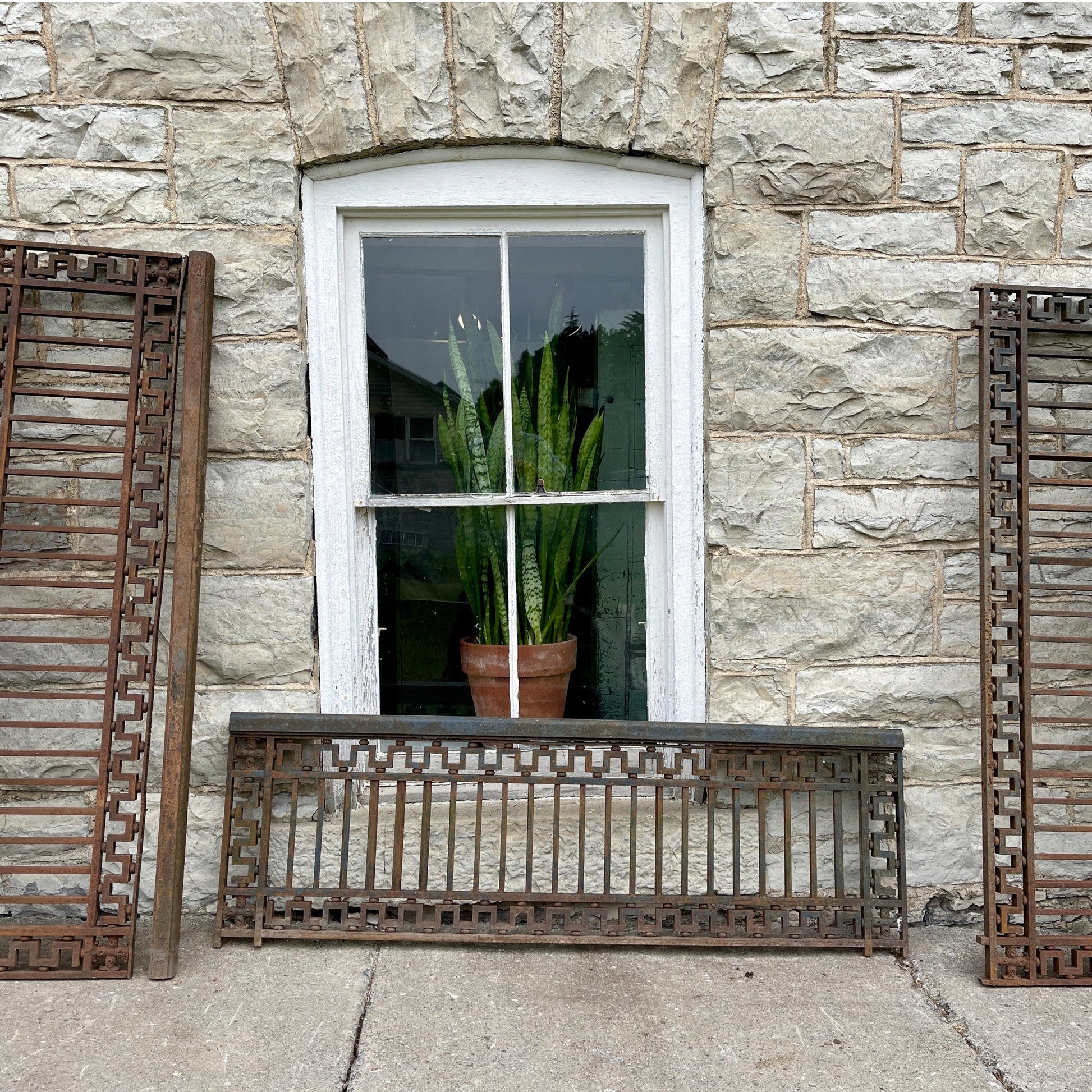Antique Cast Iron Railing - Salvage-Garden