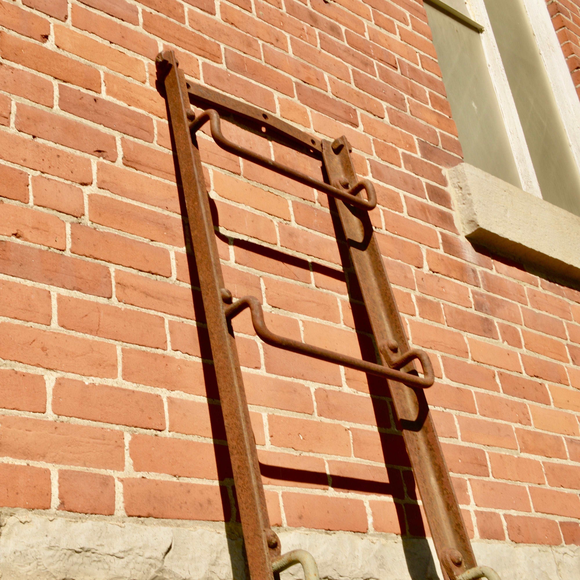 Antique Cast Iron Railway Ladder Salvage-Garden