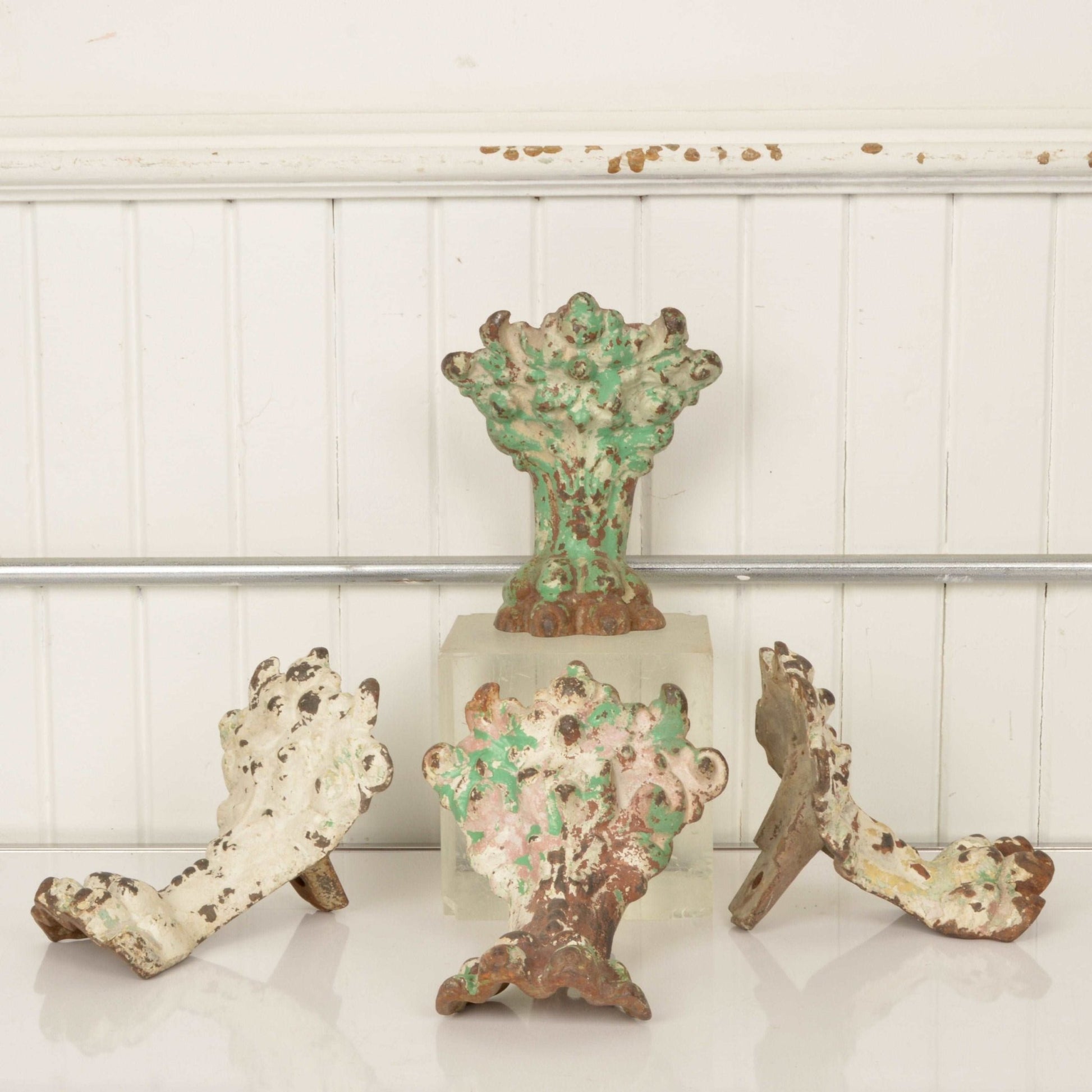 Antique Cast Iron Tub Feet With Griffin Motif - Salvage-Garden