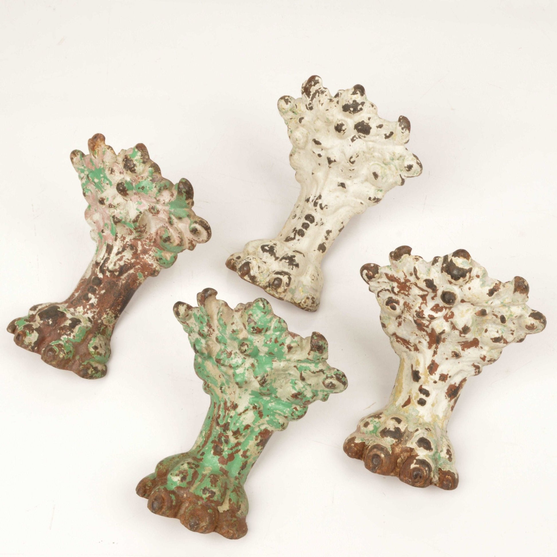 Antique Cast Iron Tub Feet With Griffin Motif - Salvage-Garden