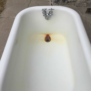 Antique Cast Iron Tub with Unique Clawfeet Salvage-Garden
