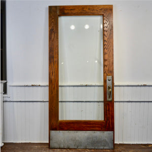 Antique Commercial Door With Bevelled Glass - Salvage-Garden