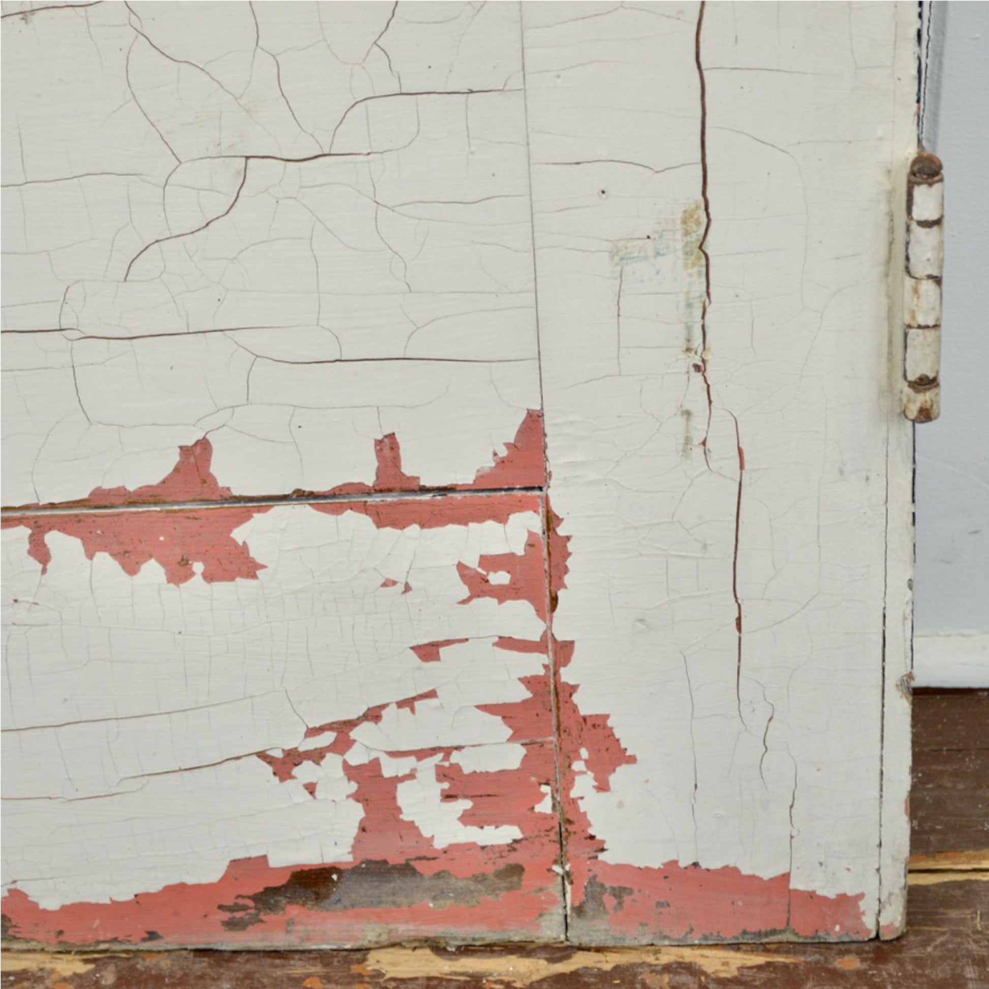 Antique Door With Bevelled Glass Window - Salvage-Garden