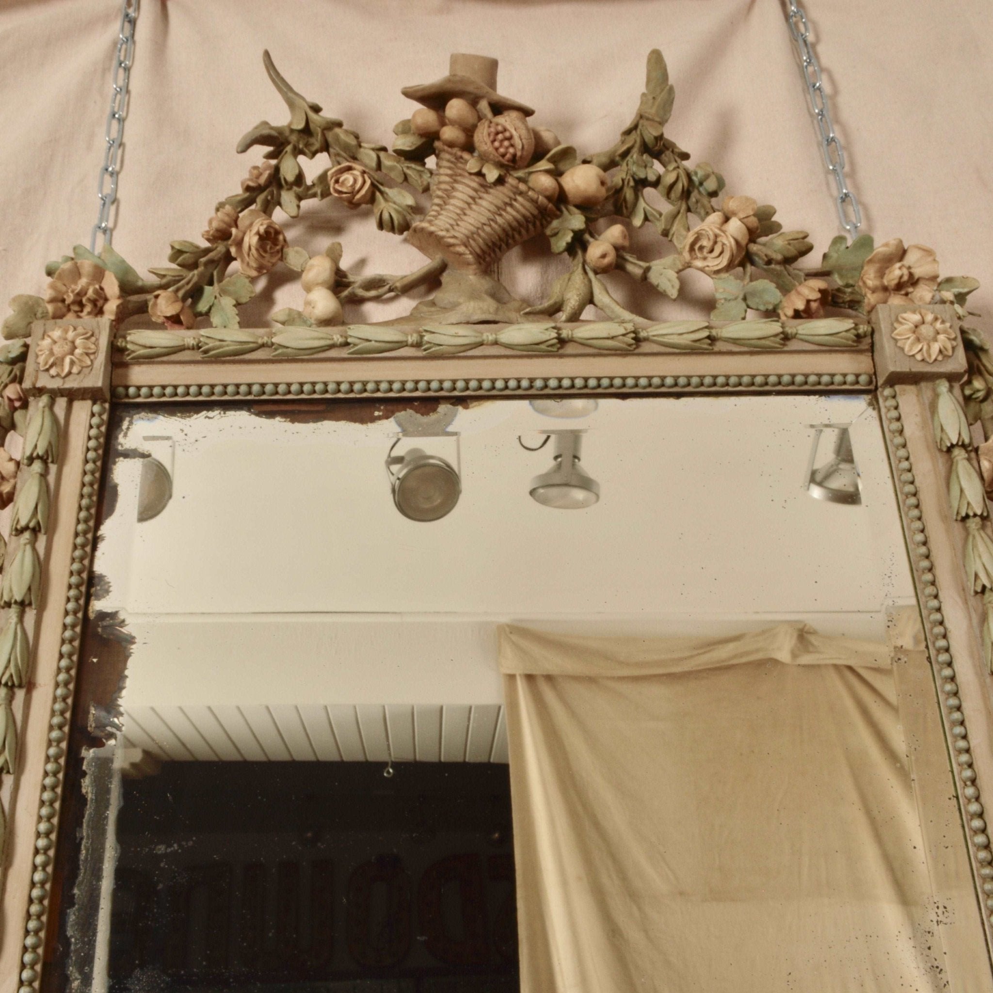 Antique French Trophy Mirror - Salvage-Garden