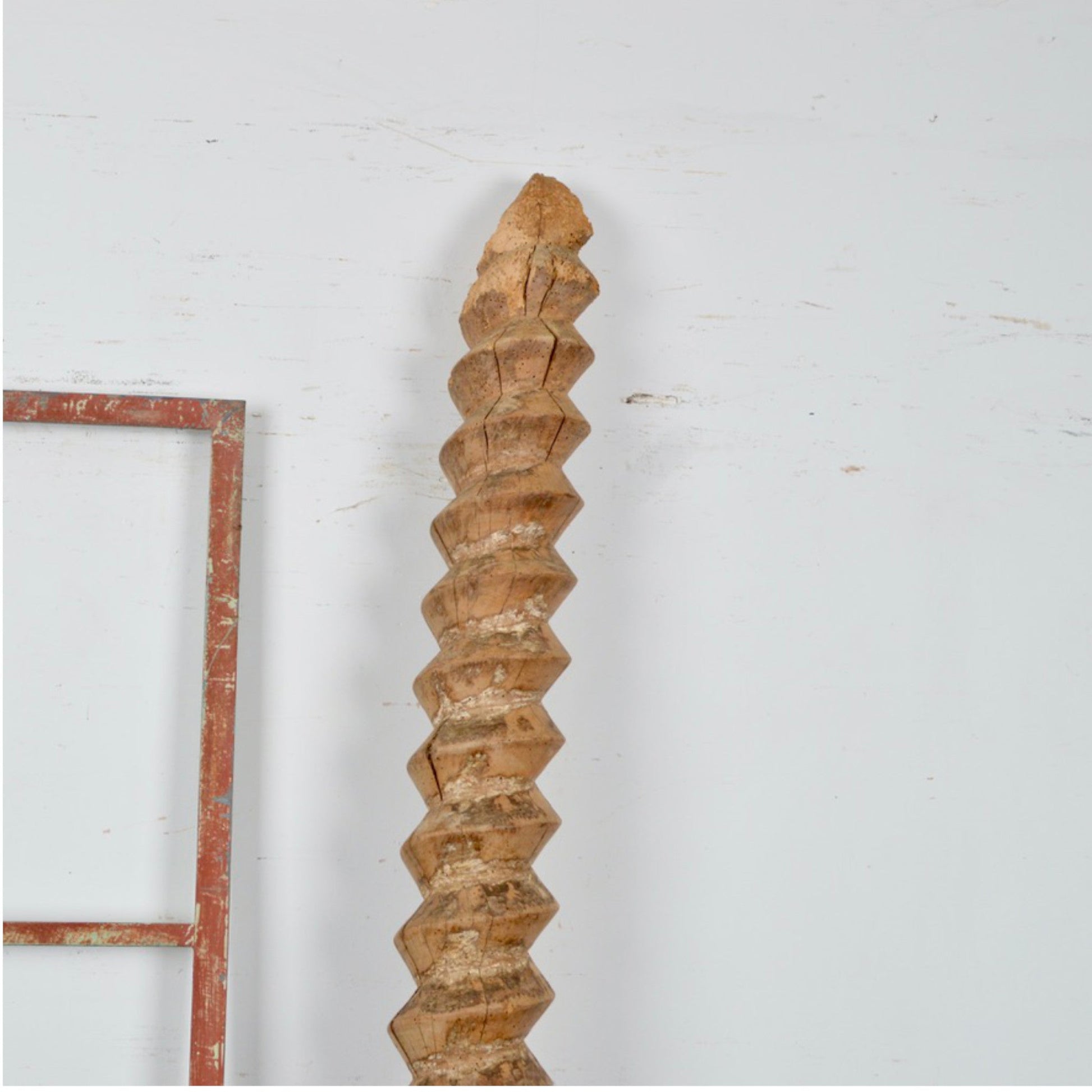 Antique French Wine Press Screw - Salvage-Garden