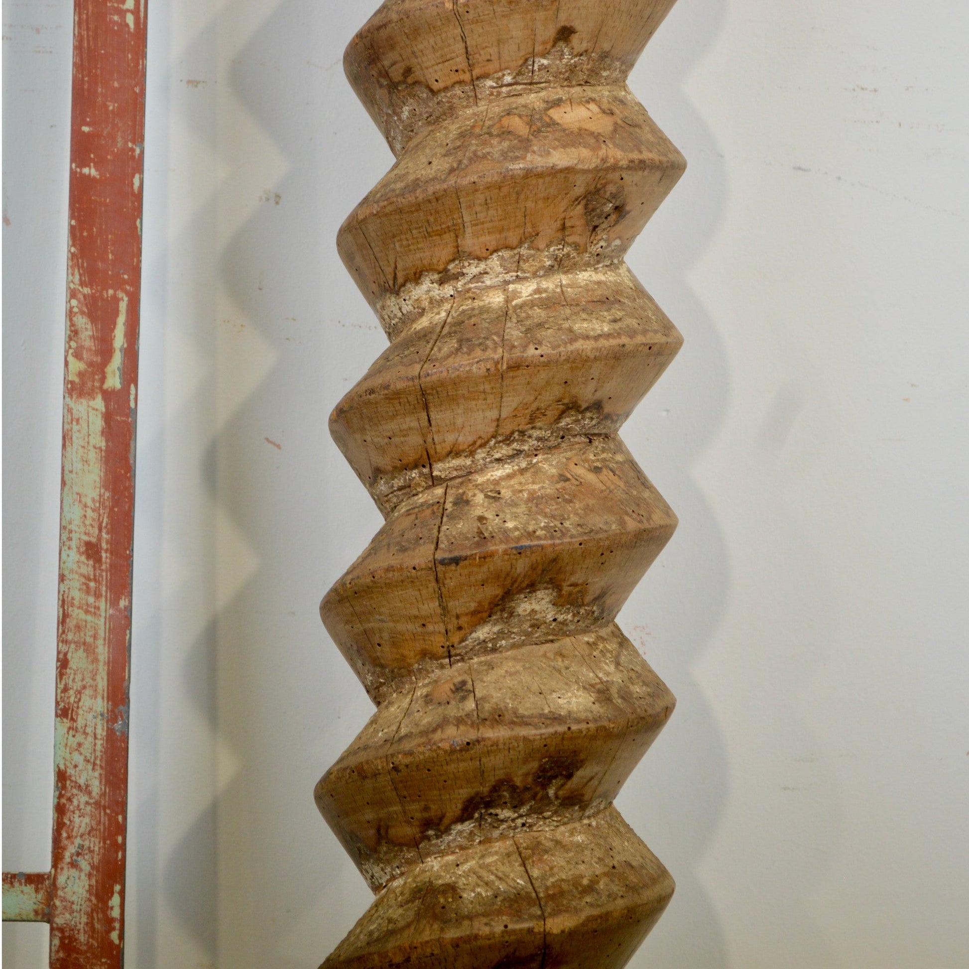 Antique French Wine Press Screw - Salvage-Garden