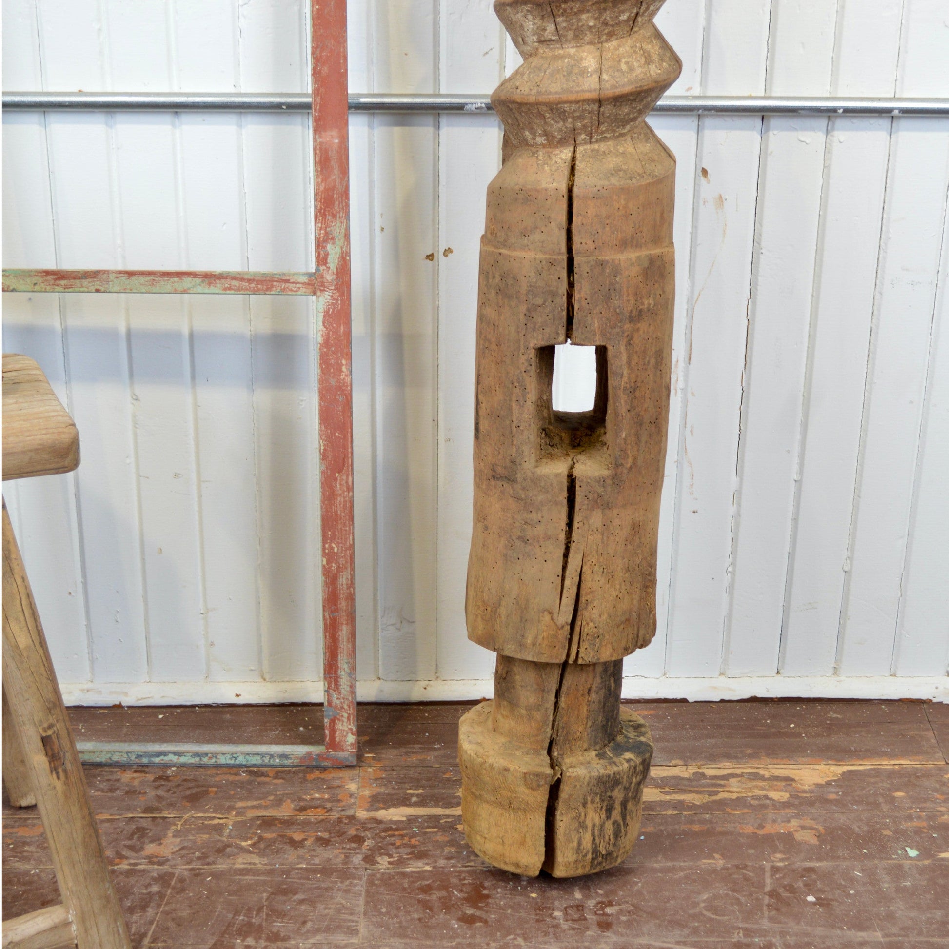 Antique French Wine Press Screw - Salvage-Garden