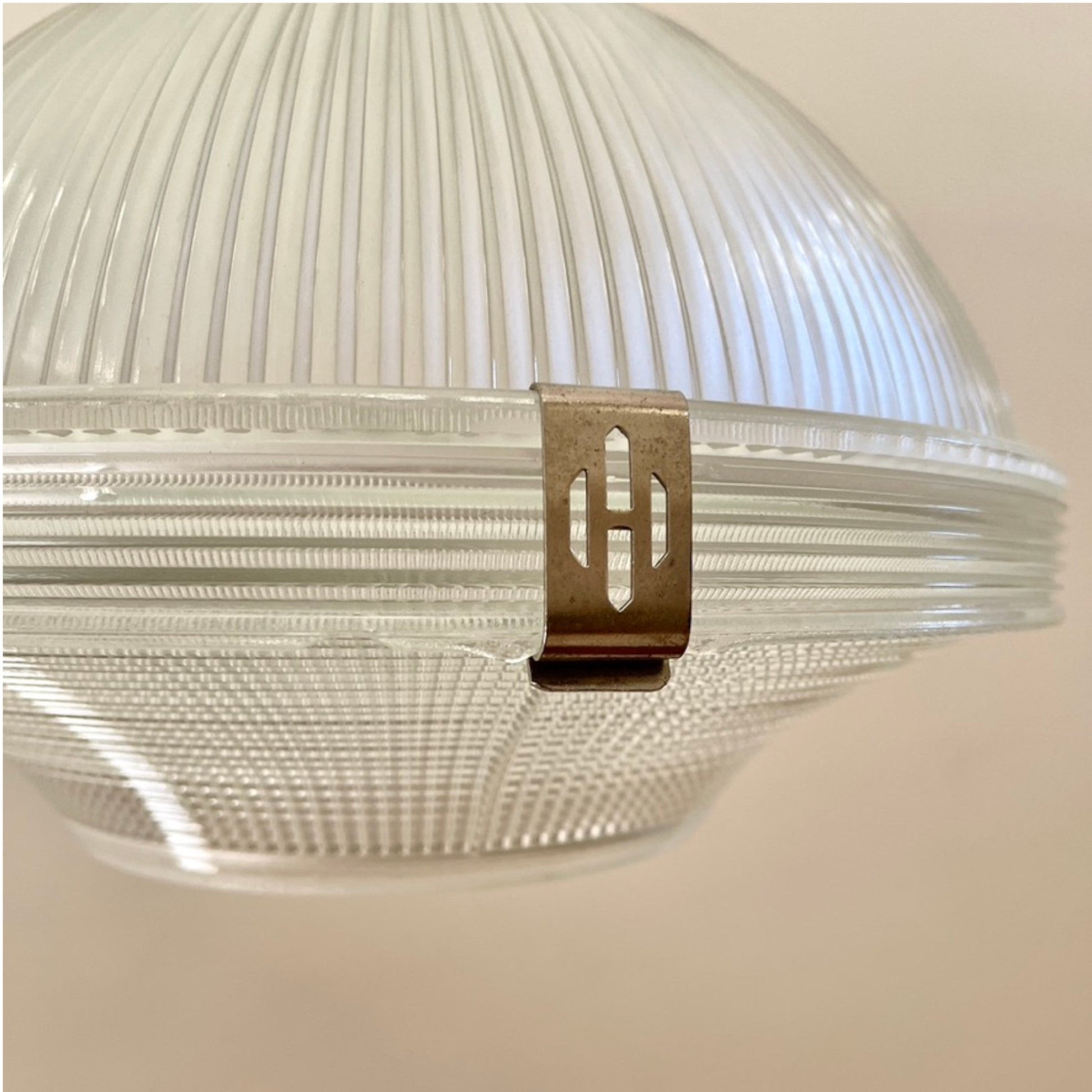 Antique Holophane Pendant Light - Salvage-Garden