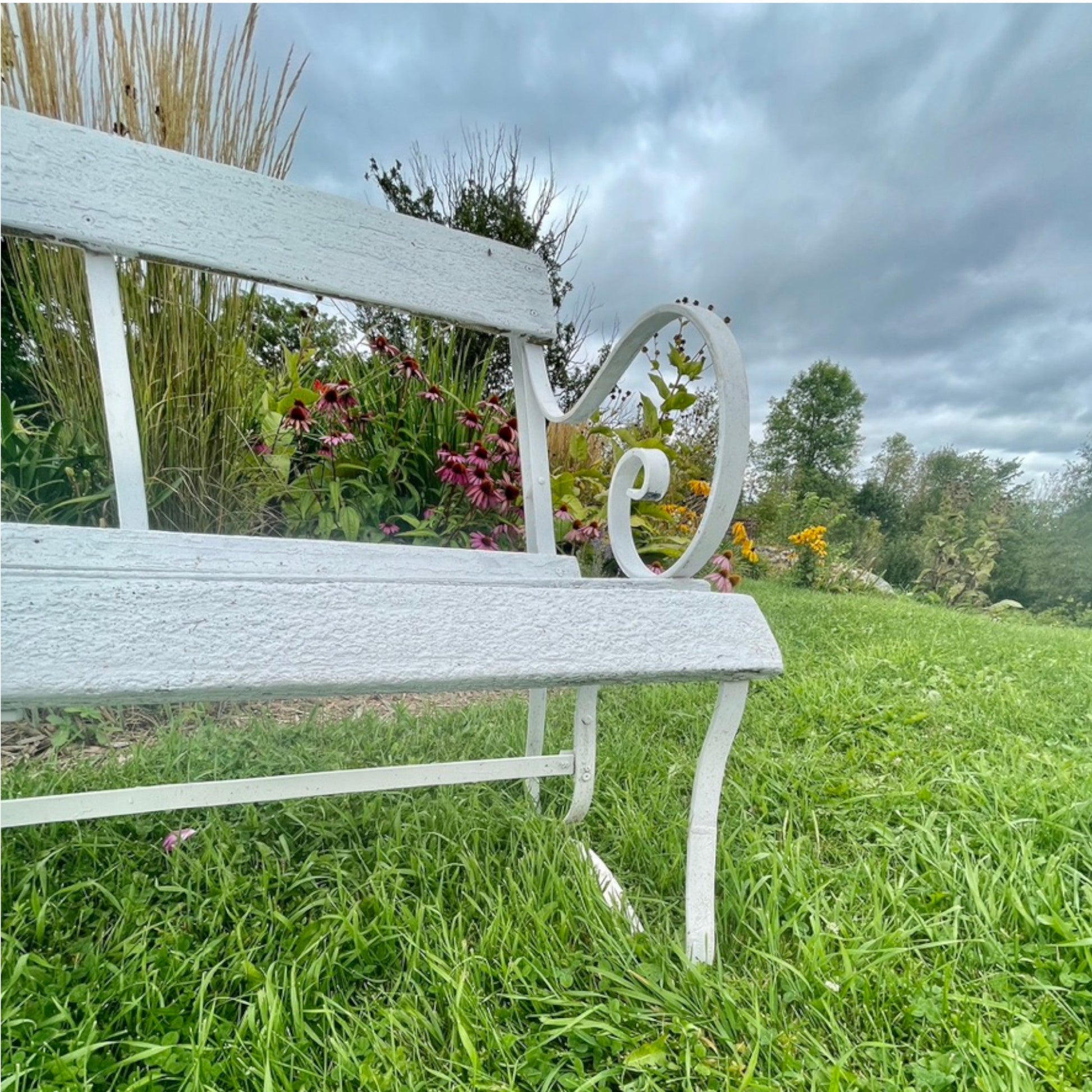 Antique Iron Garden Bench - Salvage-Garden