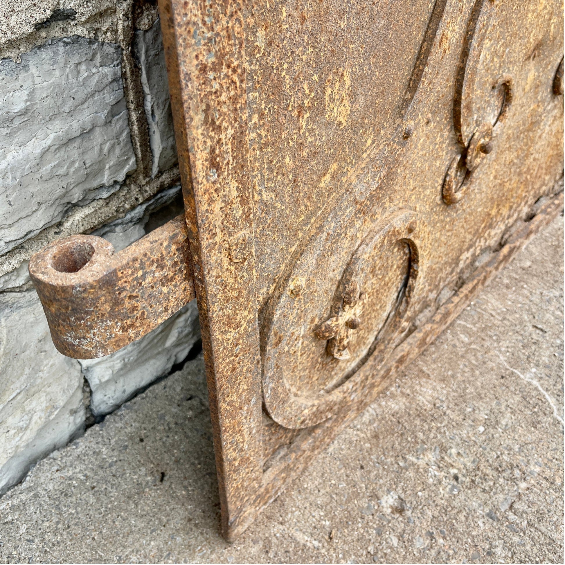 Antique Iron Wine Cellar Door - Salvage-Garden